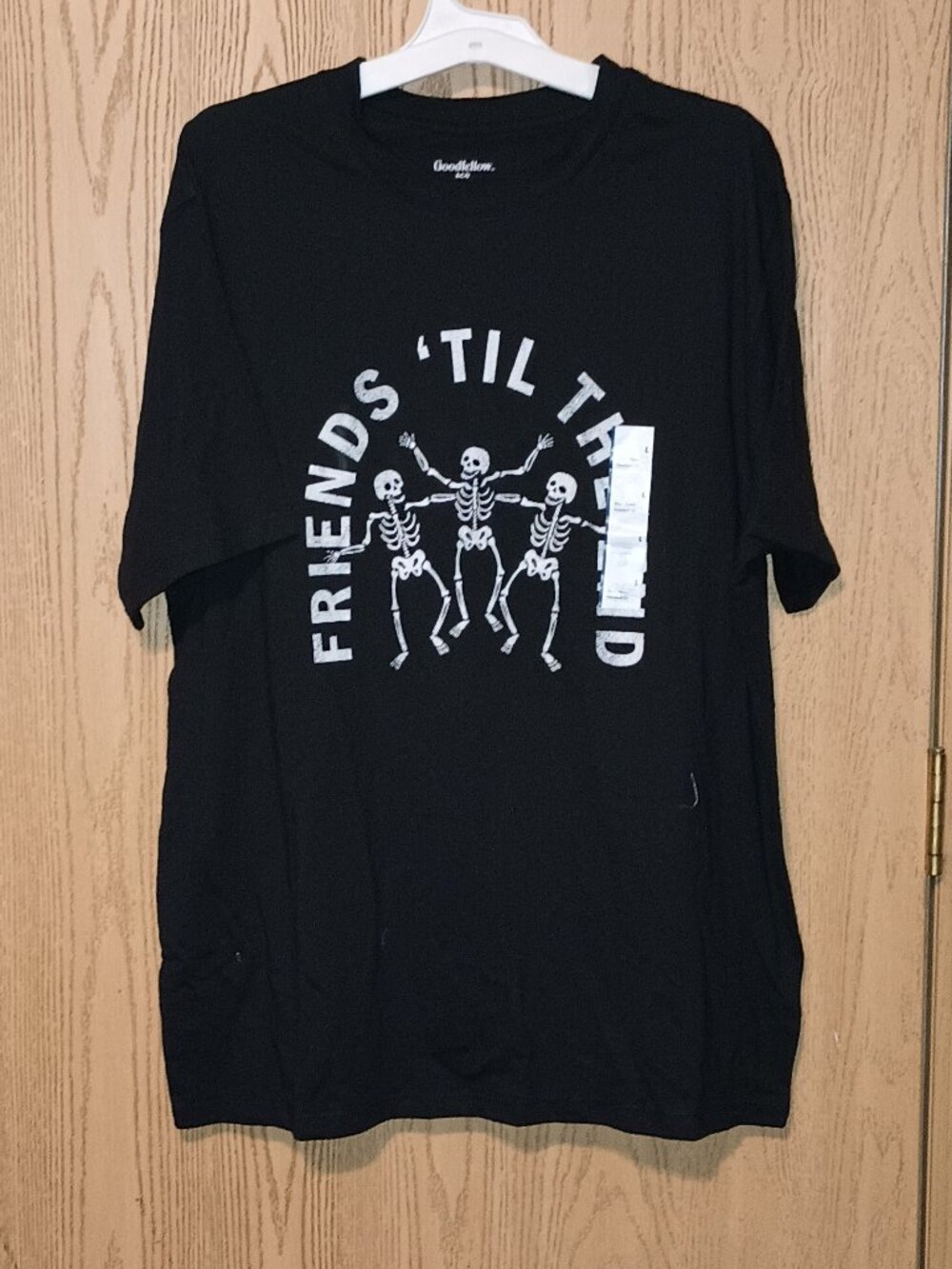 Friends 'Til The End Short Sleeve Graphic T-Shirt - Goodfellow & Co™ Skeleton L - Picture 4 of 5